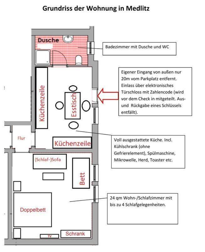 Wohnung In Medlitz Rattelsdorf Eksteriør bilde